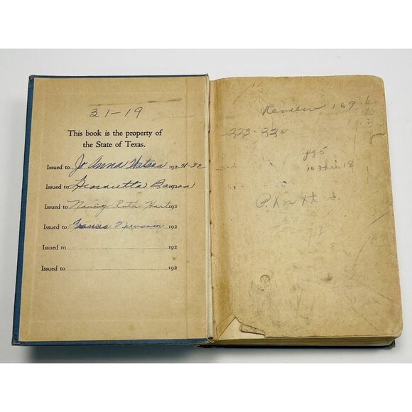 New First Course In Algebra by Hawkes-Luby-Touton 1925 Texas Textbook Hardcover - Picture 2 of 13